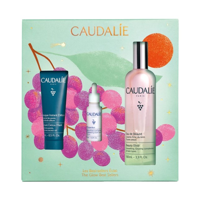 Caudalie Xmas PROMO Instant Detox Mask Μάσκα Αποτοξίνωσης με Ροζ Άρ...