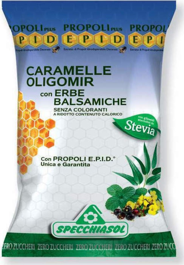 Specchiasol E.P.I.D. Caramelle Oligomir Καραμέλες για Ερεθισμένο Λαιμό με Πρόπολη, 67,2gr