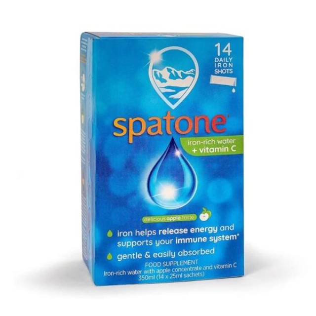 Spatone Apple Iron Shots With Vitamin C Συμπλήρωμα Διατροφής με Σίδ...