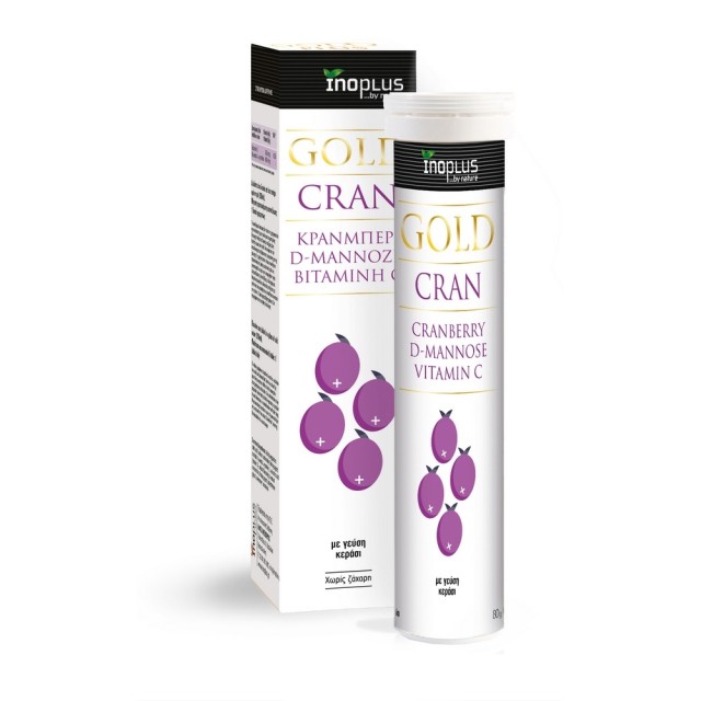 InoPlus Gold Cran Cherry Flavor Συμπλήρωμα για υγεία Ουροποιητικού Συστήματος, 20tabs