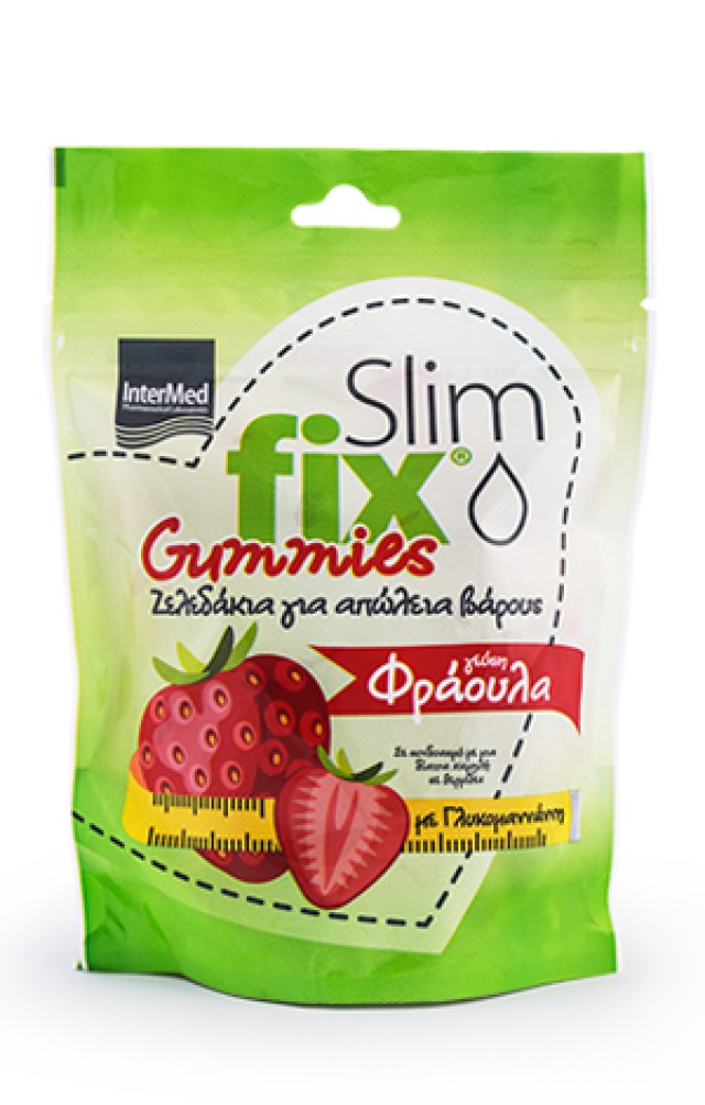 Slim Fix Gummies 500mg Ζελεδάκια για την Απώλεια Βάρους με γλυκομαννάνη, με γεύση Φράουλα, 42 Ζελεδάκια