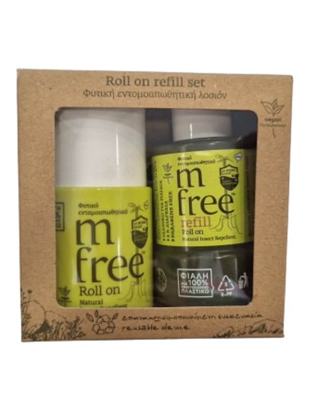 M-free Εντομοαπωθητικό Roll on Set plus Refill 75ml