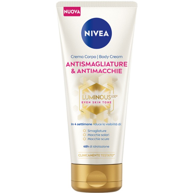 Nivea Luminous630 Anti Marks & Spots Body Cream Θρεπτική - Ενυδατική Κρέμα Σώματος Κατά των Ραγάδων - Κηλίδων, 200ml