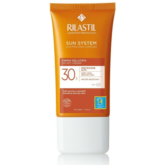 Rilastil Sun System Velvet Cream Αντηλιακή Ενυδατική Κρέμα Προσώπου SPF30+, 50ml