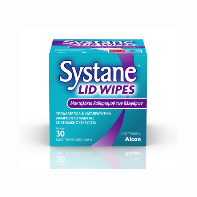 Systane lid wipes - Μαντηλάκια καθαρισμου των βλεφάρων 30τμχ