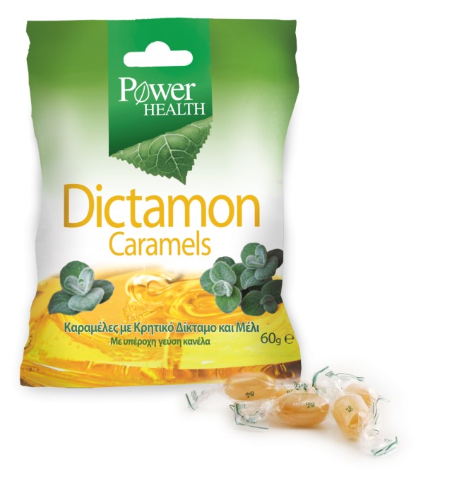 Power Health Dictamon Caramels Καραμέλες για το Βήχα από Κρητικό Δίκταμο & Μέλι, 60gr