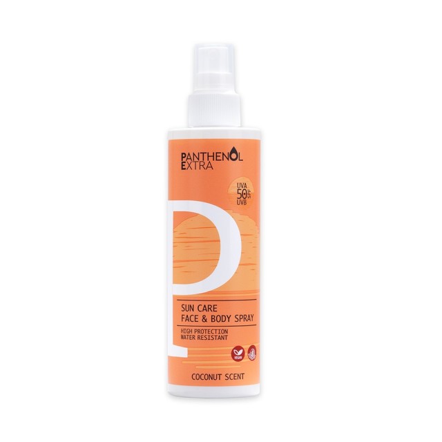 Panthenol Extra Sun Care Face & Body Spray Αντηλιακό Σπρέι SPF 50 για Πρόσωπο & Σώμα με Άρωμα Καρύδας, 250ml