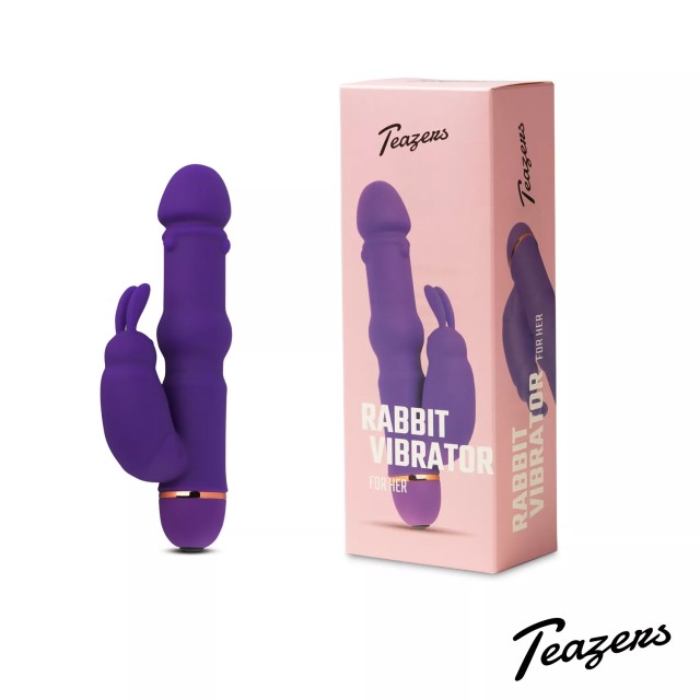 EasyToys Teazers Silicone Rabbit Vibrator Purple Δονητής Μωβ, 1τμχ