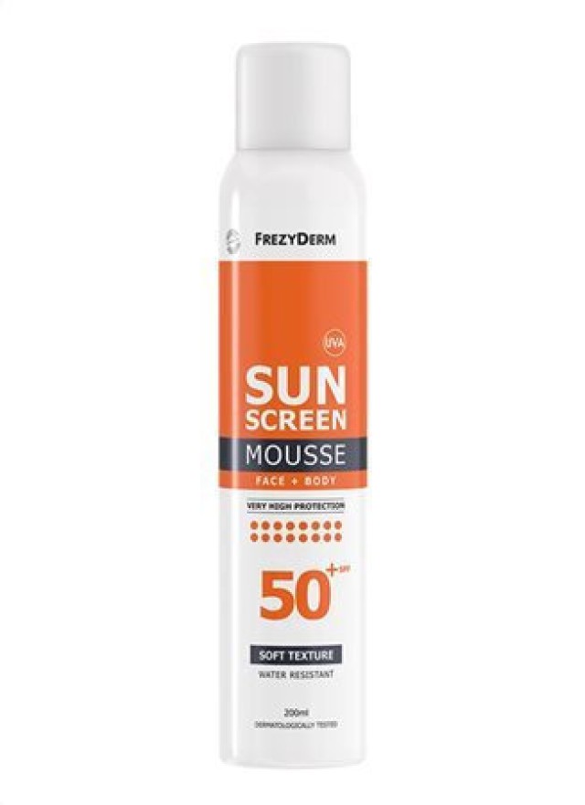 Frezyderm Sunscreen Mousse Αντηλιακός Αφρός Προσώπου - Σώματος SPF50+, 200ml