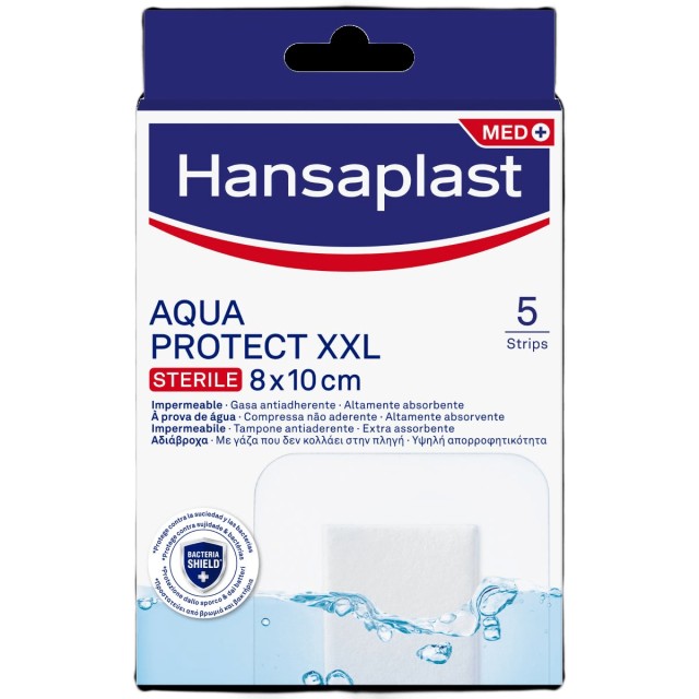 Hansaplast Aδιάβροχα και Αποστειρωμένα Αυτοκόλλητα Επιθέματα Aqua Protect XXL, 5 Τεμάχια