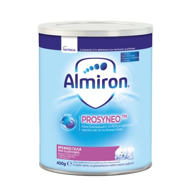 Almiron Prosyneo Baby Milk 0m+ Αντιαλλεργικό Γάλα για Βρέφη από τη Γέννηση, 400gr