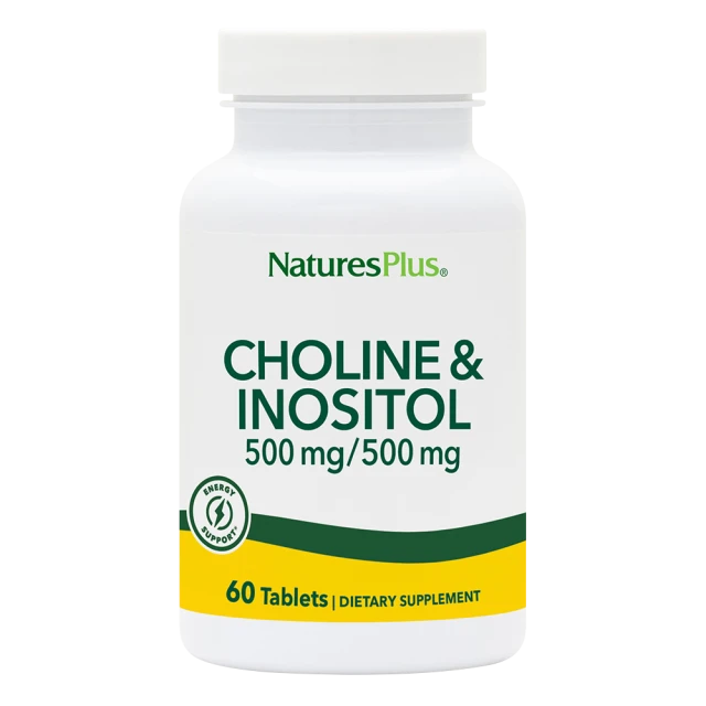 Natures Plus Choline & Inositol 500mg Choline & Inositol Supplement...