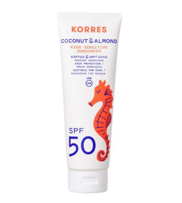 Korres Coconut & Almond Kids Καρύδα & Αμύγδαλο Παιδικό αντηλιακό SPF 50 Για Πρόσωπο & Σώμα, 250 ml