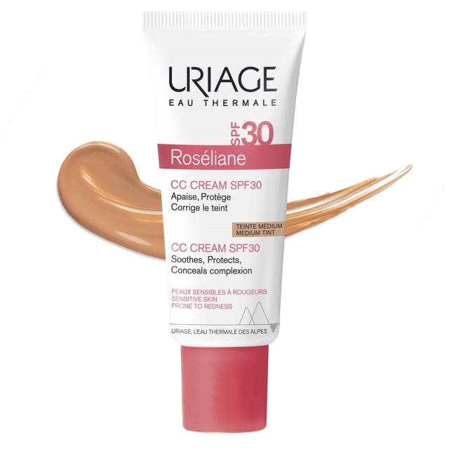 Uriage Rosaliane CC Ενυδατική Κρέμα Προσώπου με Χρώμα SPF30 κατά τω...