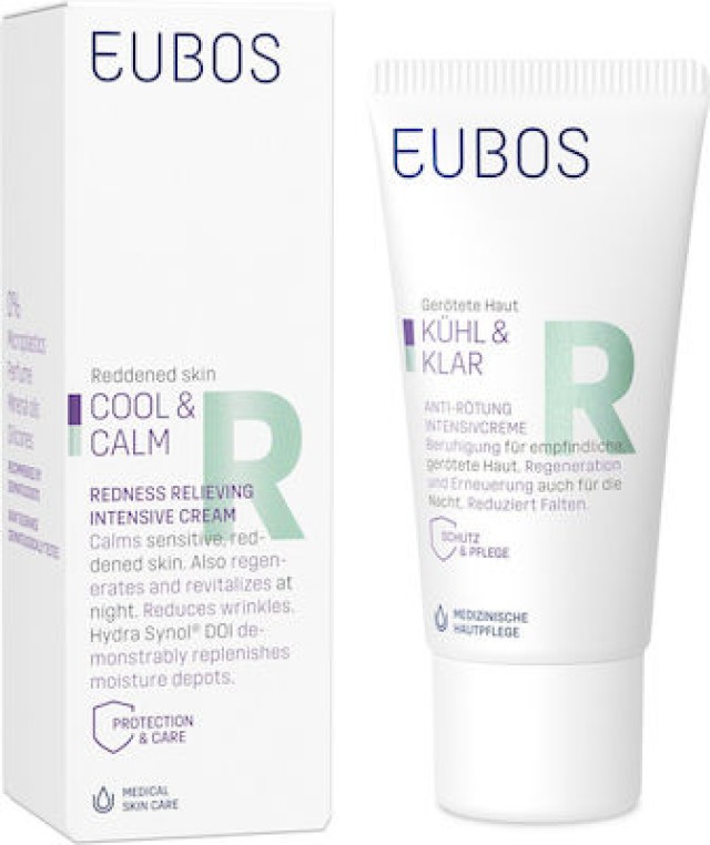 Eubos Cool & Calm Redness Relieving Intensive Cream Καταπραϋντική Κρέμα Νυκτός για την Ερυθρότητα, 30 ml