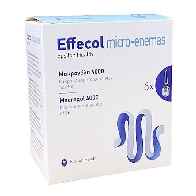 Epsilon Health Effecol Micro-Enemas Macrogol 4000 Μικροκλύσματα Ενηλίκων, 6x9gr