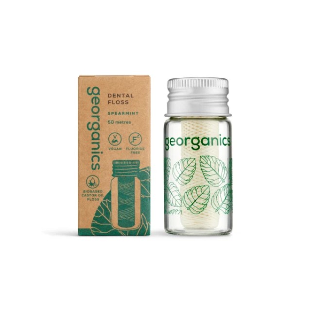 Georganics Spearmint Fluoride & Plastic Free Dental Floss Οδοντικό ...