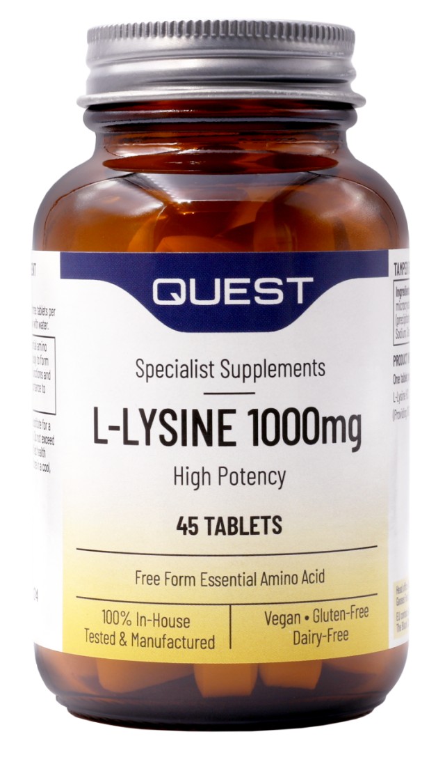 Quest L-Lysine 1000mg, 45 Ταμπλέτες