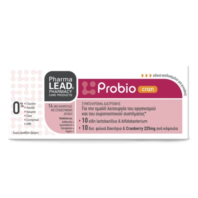 Pharmalead Probio Cran Προβιοτικά με Cranberry, 14 Κάψουλες