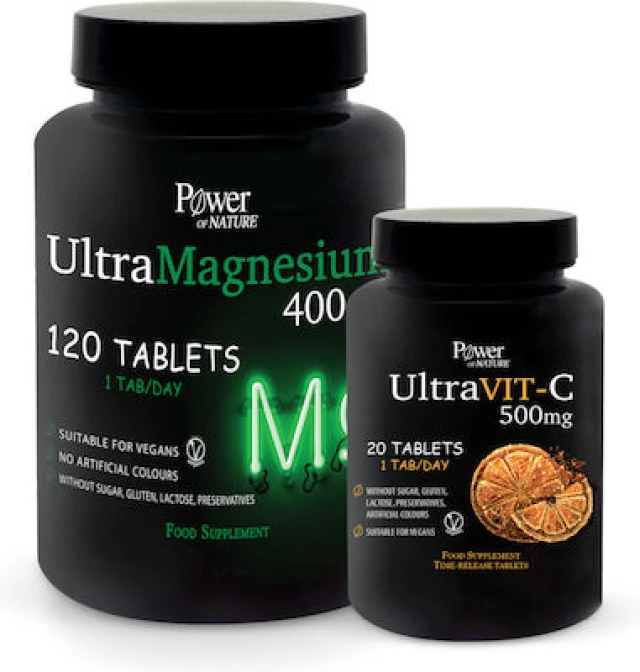 Power of Nature Sport Series Ultra Magnesium 400 mg 120 Tablets (+ D...