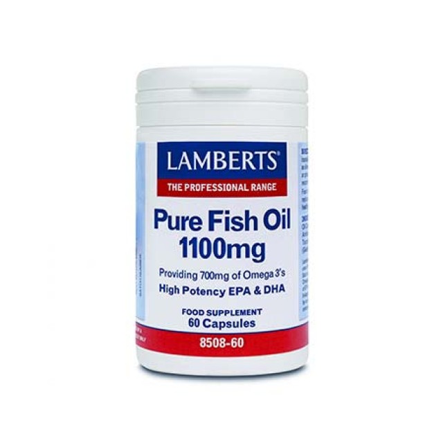 Lamberts Pure Fish Oil 1100mg Συμπλήρωμα Διατροφής με Ιχθυέλαιο, 60...