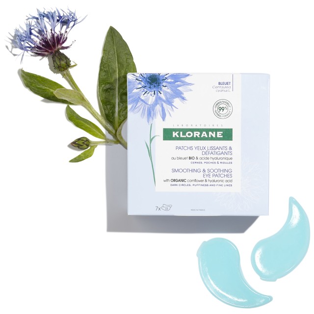 Klorane Bleuet Patch για Μαύρους Κύκλους και Σακούλες με Βιολογική Κυανή Κενταύρια, 14 τμχ
