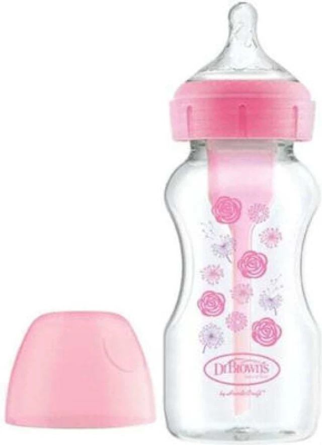 Dr. Browns Plastic Bottle Options+ Anti-Colic with Wide Neck...