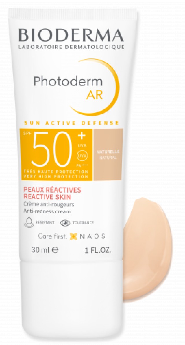 Bioderma Photoderm AR SPF50+ Αντηλιακή Προσώπου με Χρώμα κατά της Ερυθρότητας για Ευαίσθητο Δέρμα, 30ml