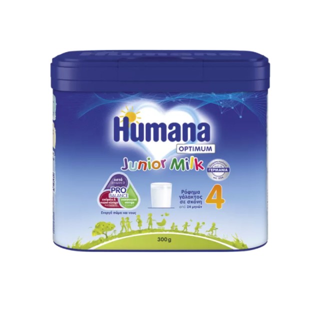 Humana 4 Optimum Junior Milk My Pack Ρόφημα Γάλακτος από 24 Μηνών, 300g