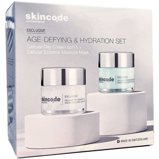 Skincode Age-Defying & Hydration Exclusive Set Cellular Day Cream SPF15 50ml + Cellular Extreme Moisture Mask 50ml Σετ Περιποίησης Προσώπου