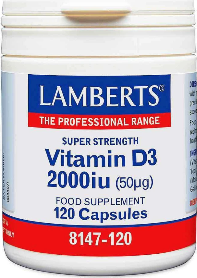 Lamberts Vitamin D3 2000iu 50mg, 120 Capsules