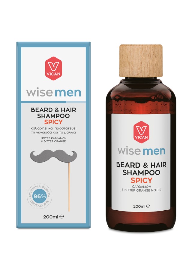 Wise Man Beard & Hair Shampoo Spicy Σαμπουάν Για Περιποίηση Γενειάδας 200ml