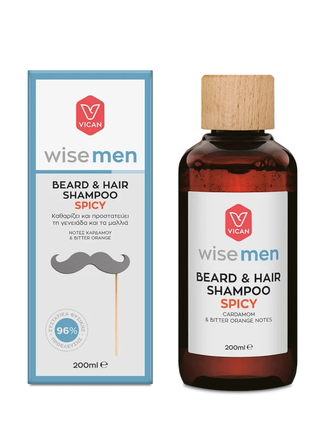 Wise Man Beard & Hair Shampoo Spicy Beard Care Shampoo...