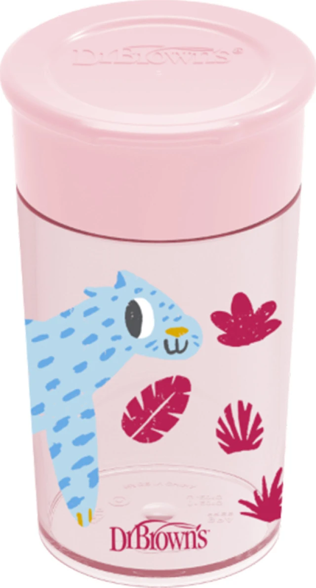 Dr. Browns Cheers 360° Plastic Cup Pink 300ml for Kids...