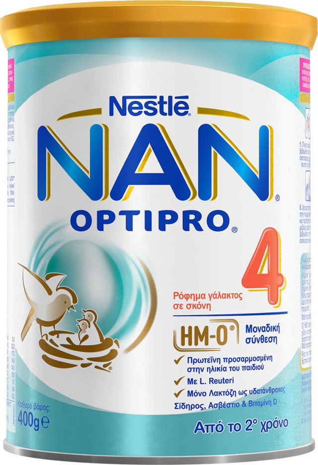 Nestle Nan Optipro 4 Γάλα σε Σκόνη από το Δεύτερο Χρόνο, 400gr