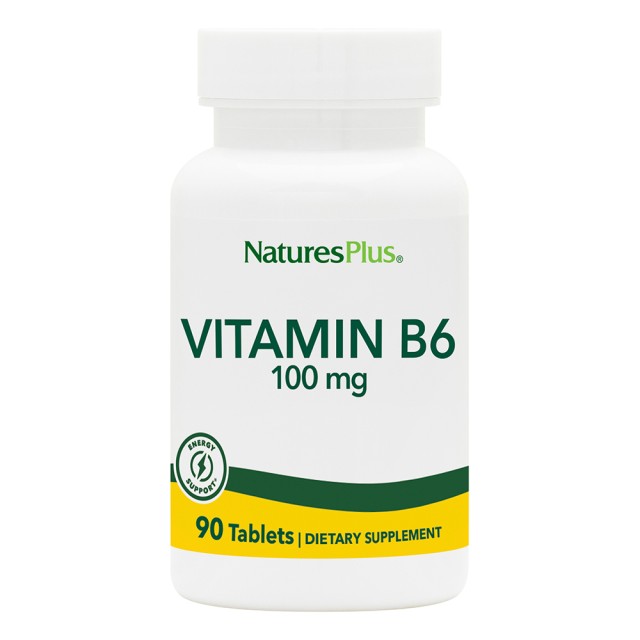 Natures Plus Bιταμίνη Β6 100mg, 90 Ταμπλέτες