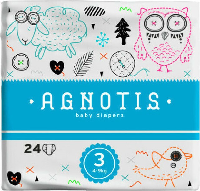Agnotis Πάνες με Αυτοκόλλητο Baby No. 3 για 4-9kg 24τμχ