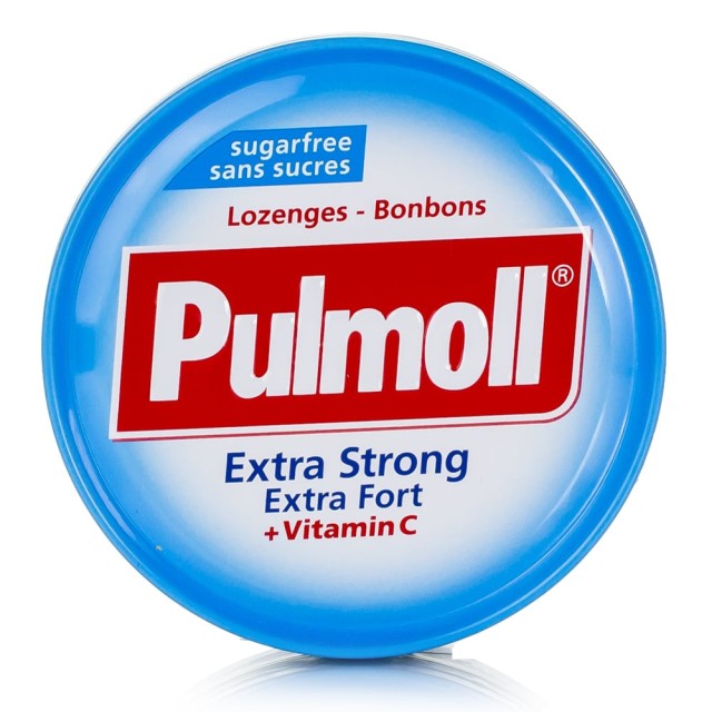 Pulmoll Καραμέλες Extra Strong Μέντα & Βιταμίνη C για το Βήχα και τον Πονόλαιμο, 45gr