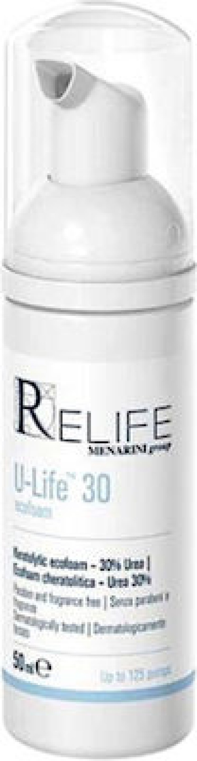 Relife U-Life Ecofoam 30% Urea 24ωρη Ενυδατική & Αναπλαστική Κρέμα Προσώπου για Ξηρές Επιδερμίδες, 50ml