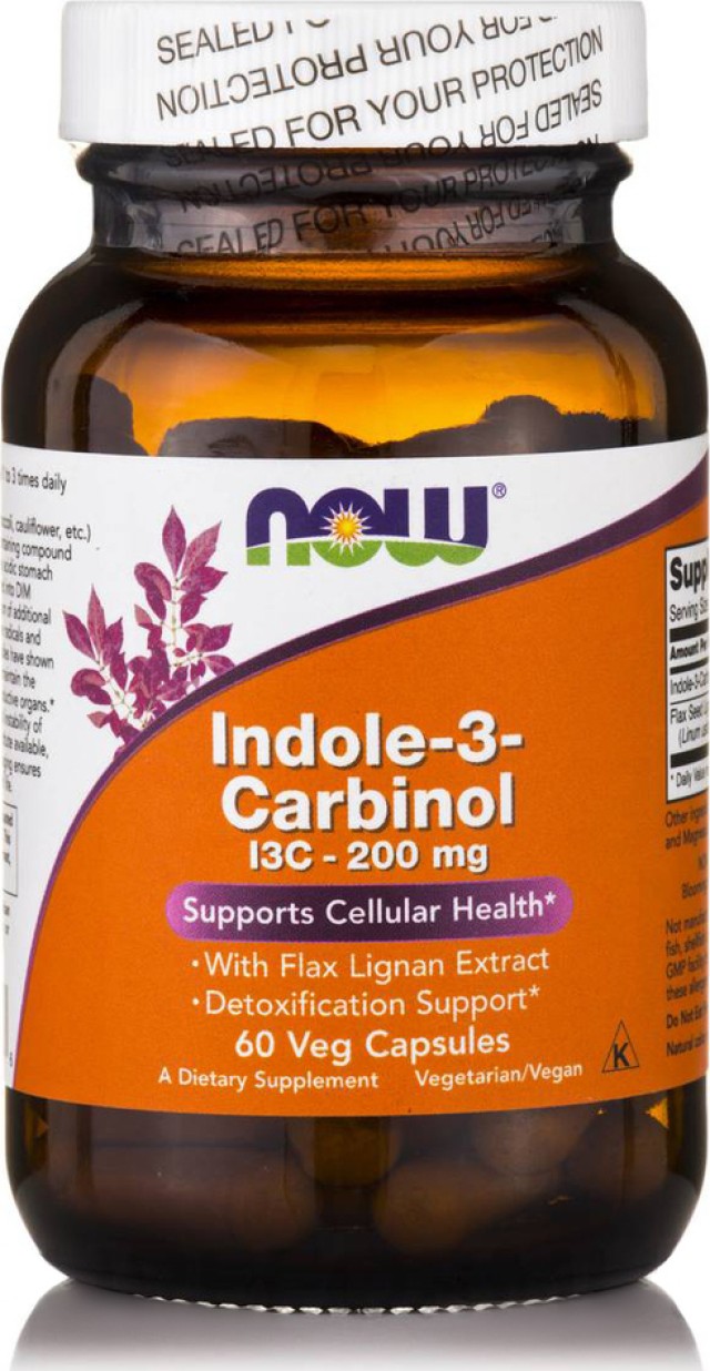Now Foods Indole 3 Carbinol Συμπλήρωμα διατροφής 200mg, 60 φυτικές κάψουλες