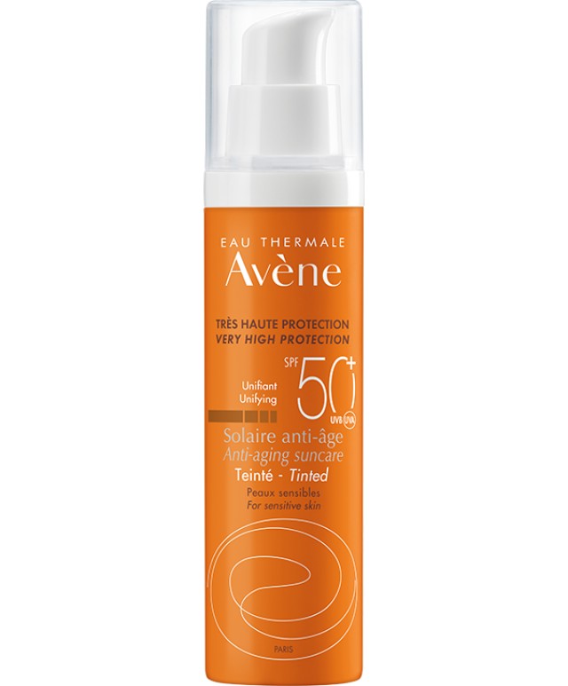 Avène Crème Solaire Antiage Teinté SPF50+ Αντηλιακή Κρέμα Προσώπου με Αντιγηραντική Δράση & Χρώμα, 50ml