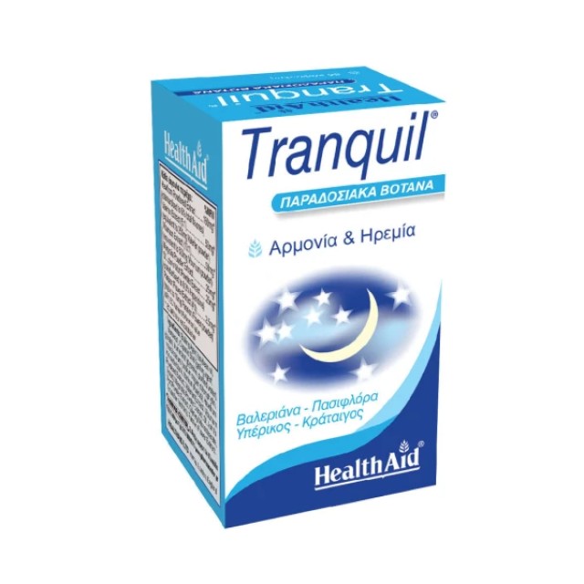 Health Aid Tranquil Συμπλήρωμα Διατροφής για Καταπολέμηση Άγχους & Αϋπνίας, 30 Κάψουλες