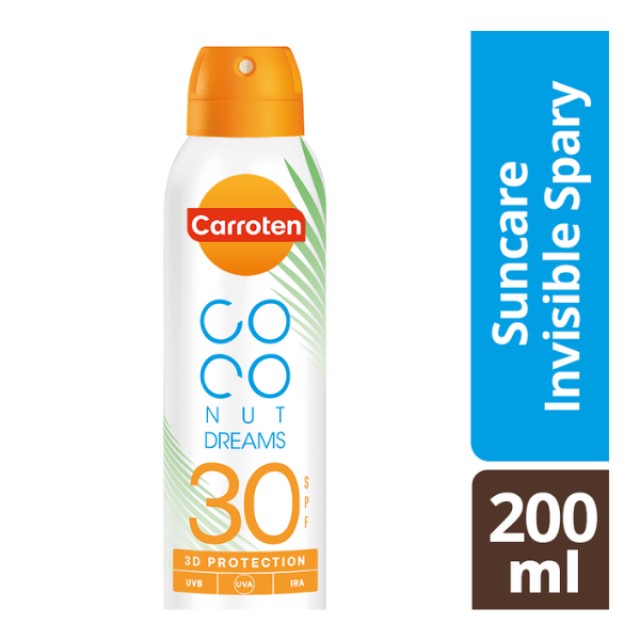Carroten Coconut Dreams Διάφανο Αντηλιακό Mist SPF30, 200ml