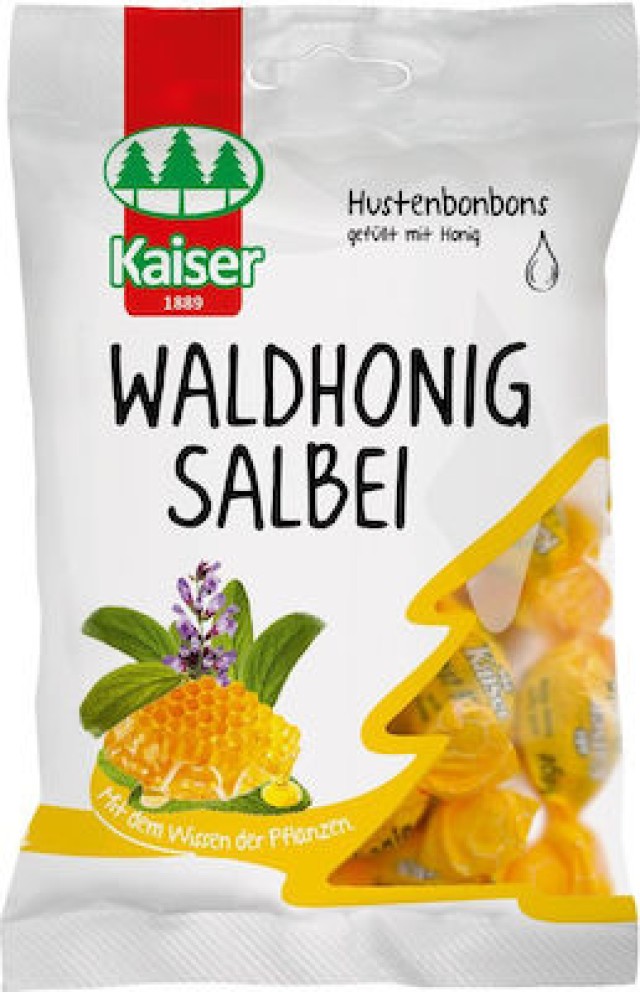 Kaiser Milder Salbei Καραμέλες για το Λαιμό με Φασκόμηλο & Μέλι, 60gr