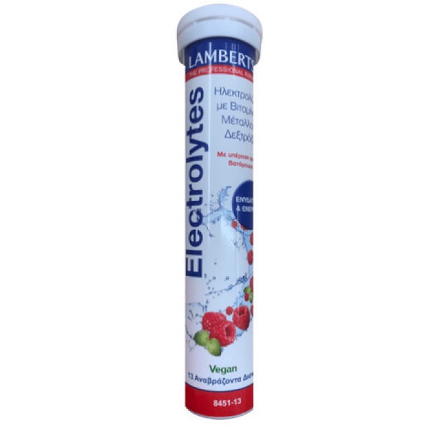 Lamberts Electrolytes Ηλεκτρολύτες με Γεύση Βατόμουρο, 13eff.tabs