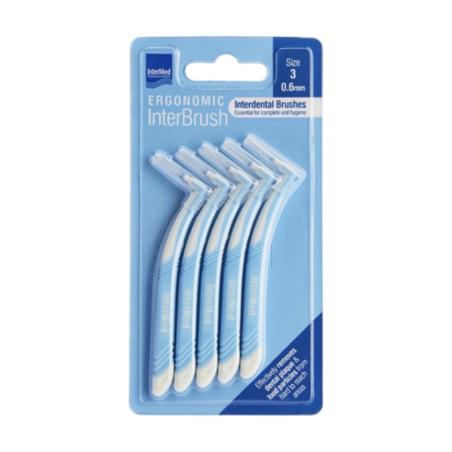 Intermed Ergonomic Interbrush Μεσοδόντια Βουρτσάκια Μπλε Size 3 0.6...