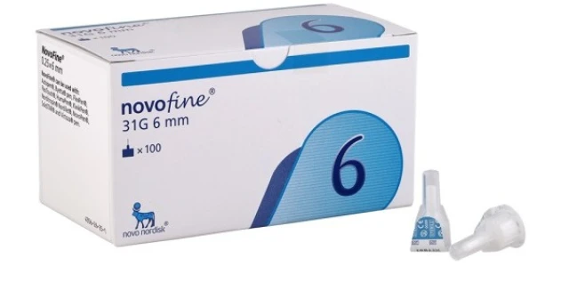 Novo Insulin Needles Nordisk NovoFine 31G 6mm, 100 Pieces