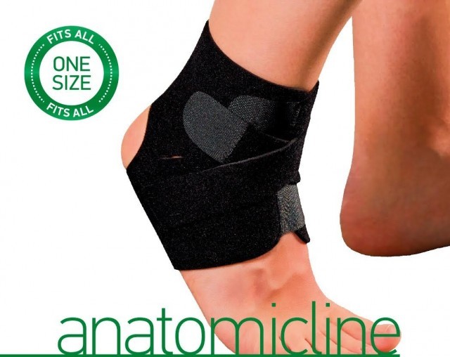 Anatomic Line 5031 Επιστραγαλίδα Με 2 Δέστρες One Size Χρώμα Μαύρο, 1 Τεμάχιο