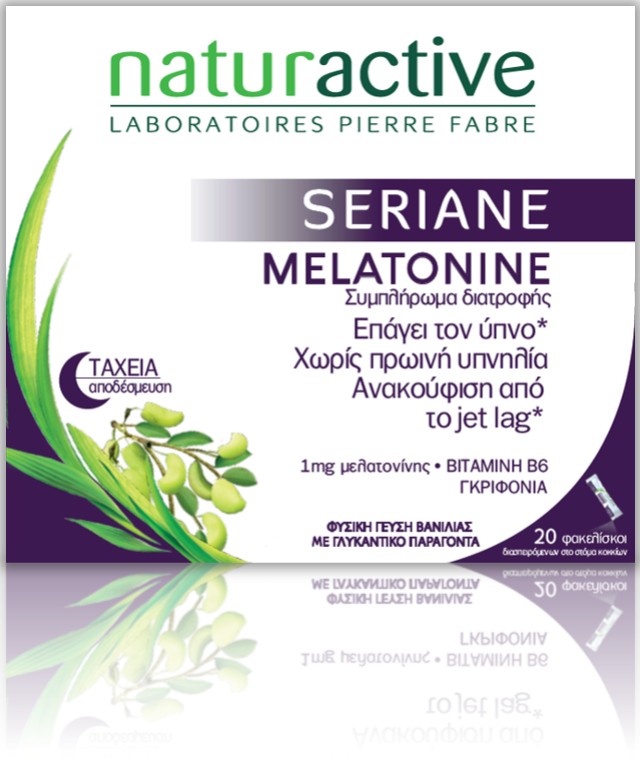Naturactive Seriane Μελατονίνη Συμπλήρωμα Διατροφής για Ξεκούραστο Yπνο 20 Φακελίσκοι