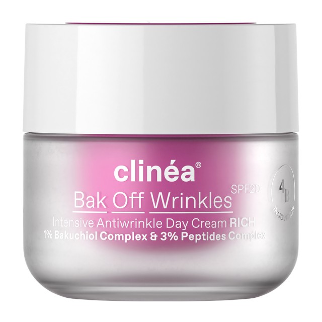 Clinea Bak Off Wrinkles Rich SPF20 Αντιγηραντική Κρέμα Ημέρας, 50ml